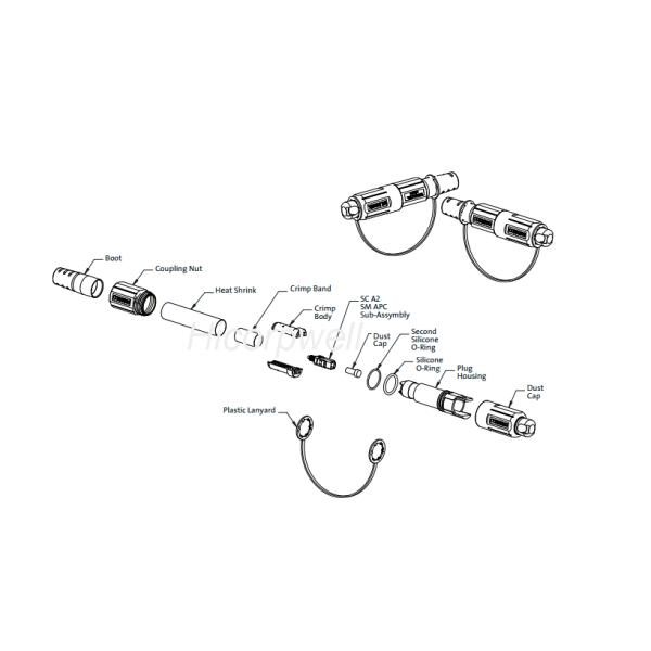Dustproof Outdoor Fiber Optic Patch Cables Mini SC Connector / Adapter IP67