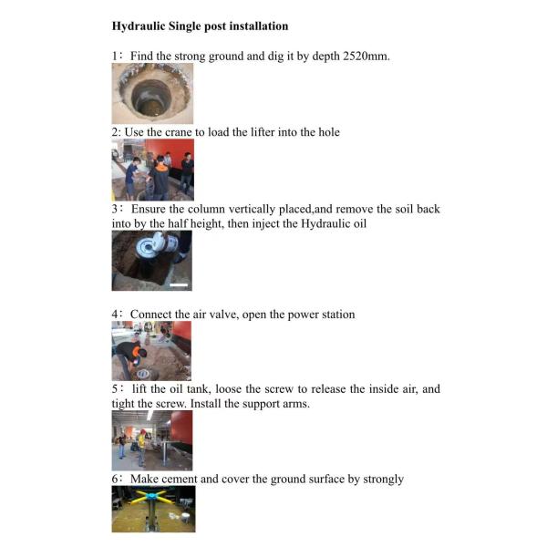 Hydraulic Driven Single Post Lift With 8800bs/4000kg Load Capacity T-400X