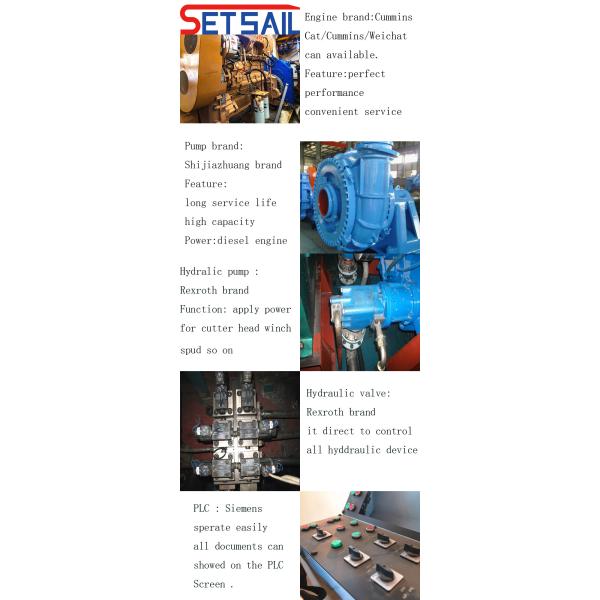 20kw-200kw Harbour Generator Wheel Bucket River Sand Dredger with Water Flow Meter