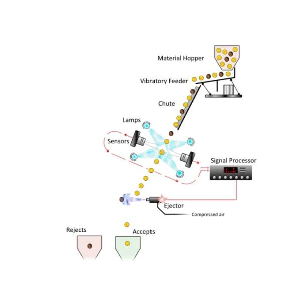 220V 50HZ Mini Color Sorter Machine Cashew Colour Sorting Machine