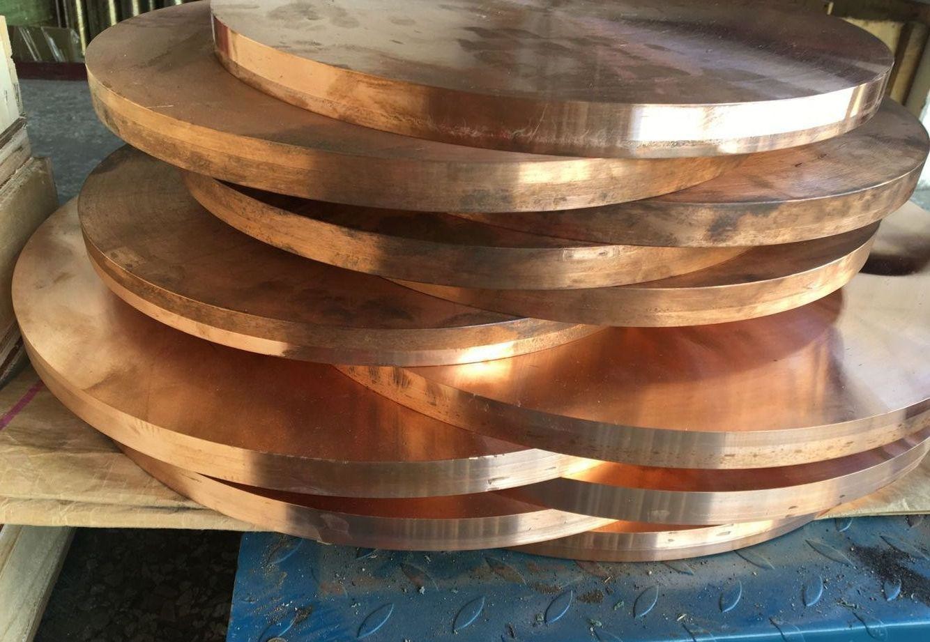 China Custom Thickness Copper Round Plate , Copper Sheet Plate Zinc Plating wholesale