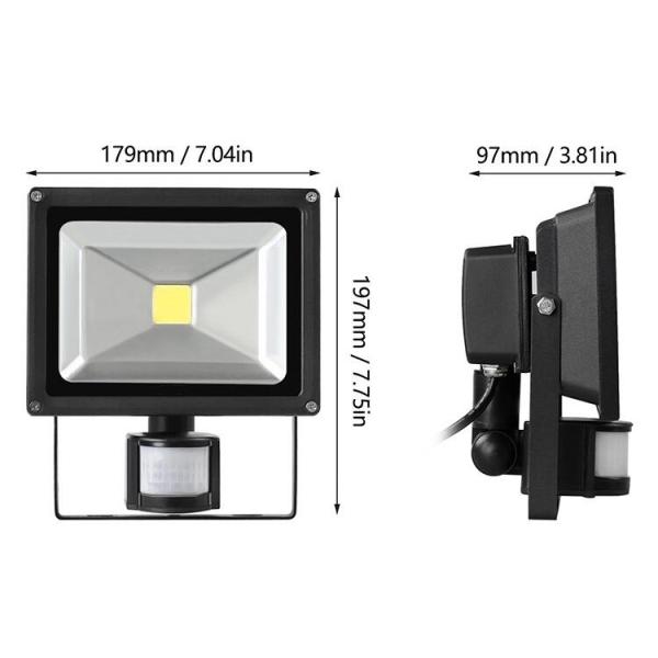 1000LM 10 Watt Waterproof LED Flood Lights PIR Motion Sensor / Outdoor Led Floodlight