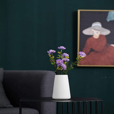 Minimalism Style White Ceramic Vase For Bedroom Kitchen Living Room Office Desk