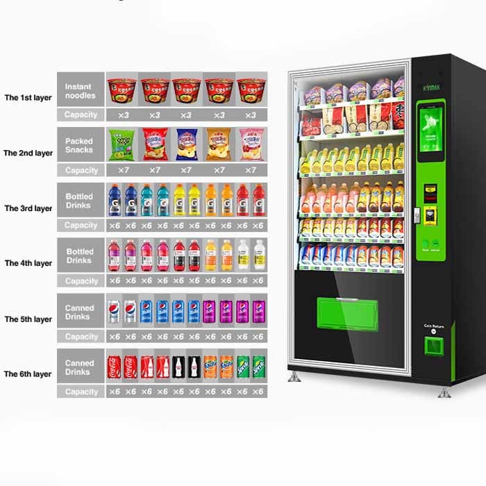 China 350W Oem Odm Snacks And Drinks Vending Machine wholesale