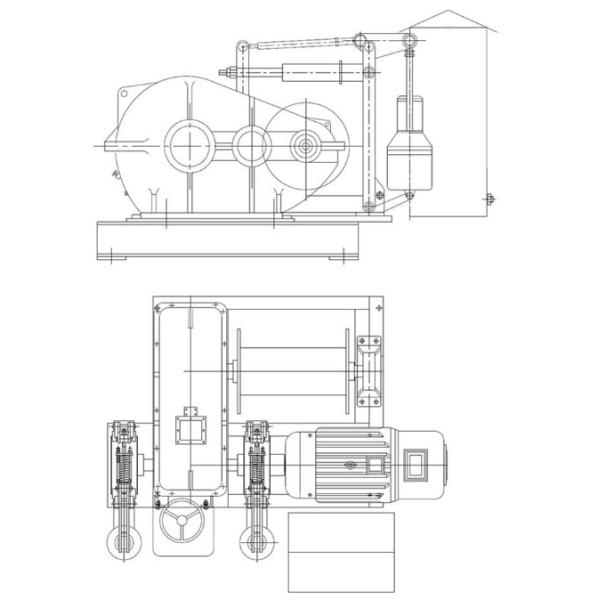 Namibia building road eletric winch 10t with slow speed and wire rope
