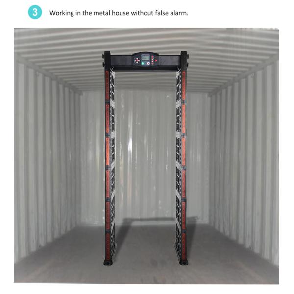 Outdoor Walk Through Security Metal Detector Gate Light Weight ABS Material