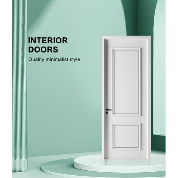 Composite White WPC Doors For Bedroom Impact Resistant 2100mm Length