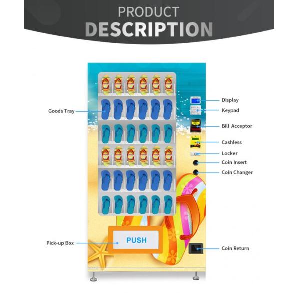 Micron WM0 Flip Flop Slippers Shoes Custom Vending Machines Metal Frame 110V