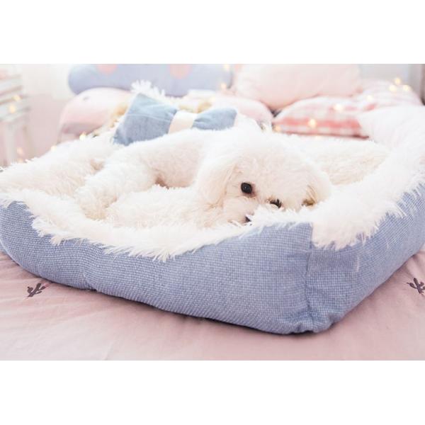 Cute Design Fleece Bows Pet Pads Cushion Warm Dog Beds