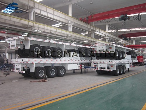 Heavy Duty Cargo Container Trailer Stronger Chassis Structure With Container