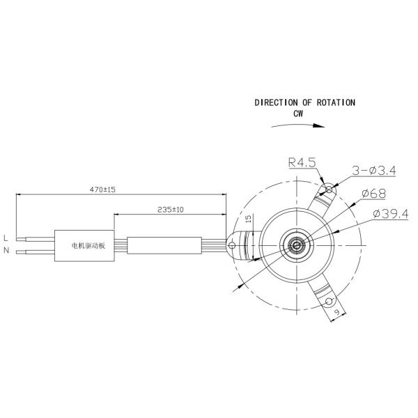 Foc Control Fan Bldc Motor Pwm Speed Adjustment With Power Supply Pcba