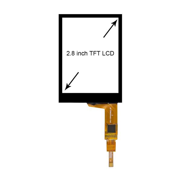 2.8 inch Capacitive Touch Panel with Glass + Glass structure and IIC Interface