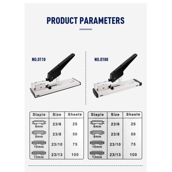 Manual Heavy Duty Stapler for Office High Capacity Big Book Binding Machine 100 Sheets