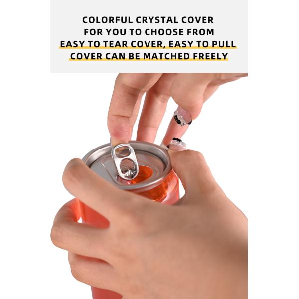 Eco Friendly 330ml Clear PET Beverage Containers With Pull Ring Cap For Juices Tea