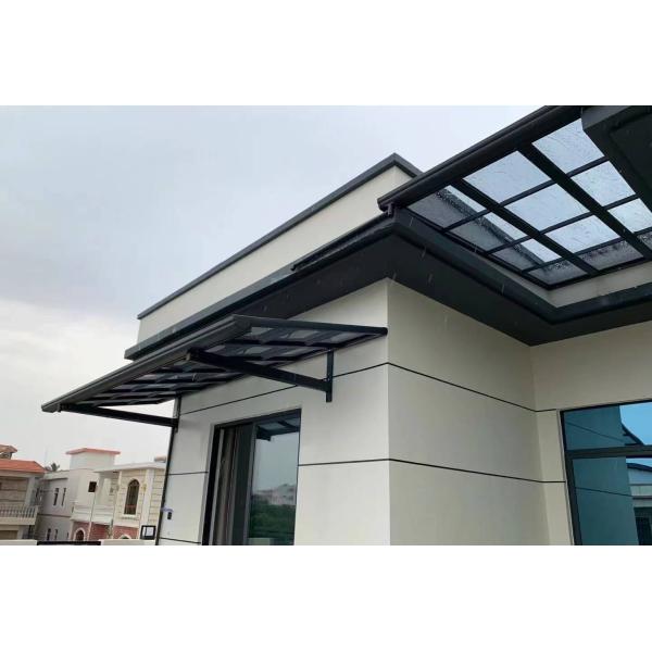 Self Cleaning Polycarbonate Awning with UV Protection and Aluminum Alloy Frame
