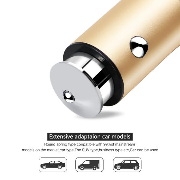 3.1A New Aluminium Alloy Dual USB Car Charger for iPhone iPad iPod Camera Car Charger