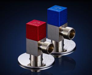 China Anti Back Toilet Basin Faucet Hot Cold Water Triangular Valve wholesale