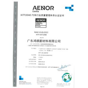 Guangdong HongQi Advanced Materials Co., Ltd. Certifications