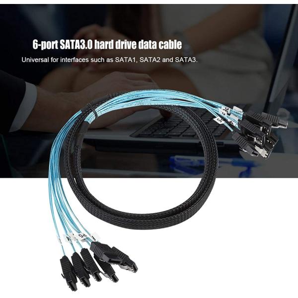 Female Splitter Wire Harness Cable 6Gbps SATA III HDD 7pin To 7pin For Server
