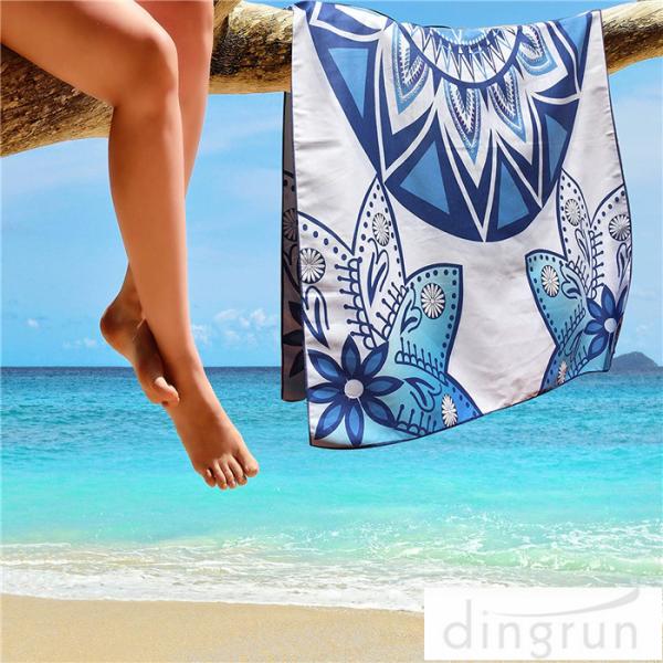 Quick Drying Lightweight Fast Dry Oversized Printed Microfiber Beach Towel