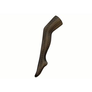 Jacquard Pattern Stretchy Fishnet Black Pantyhose Snagging Resistance