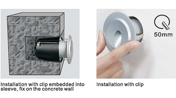 Round / Square Recessed Led Outdoor Step Lights Waterproof IP67 1 X 3 Watt