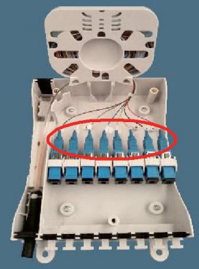 Indoor Multi Dwelling Unit (MDU) Network Interface Device (NID) 8 Port Mid-Span Fiber Distribution Box