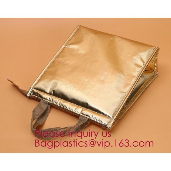 Foldable Lunch Insulated Cooler Bag Heated Food Delivery Bag Thermal Pizza Delivery Cooler Bag