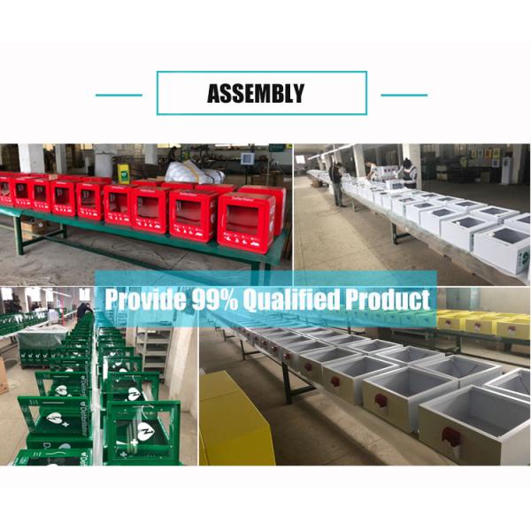 Wall Mounted Defibrillator Cabinet , Customizable Metal AED Mounting Box