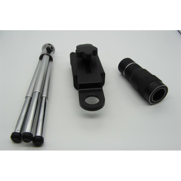 Professional Black 6x18 Cell Phone Monocular 630ft / 1000yds With Tripod Phone Holder