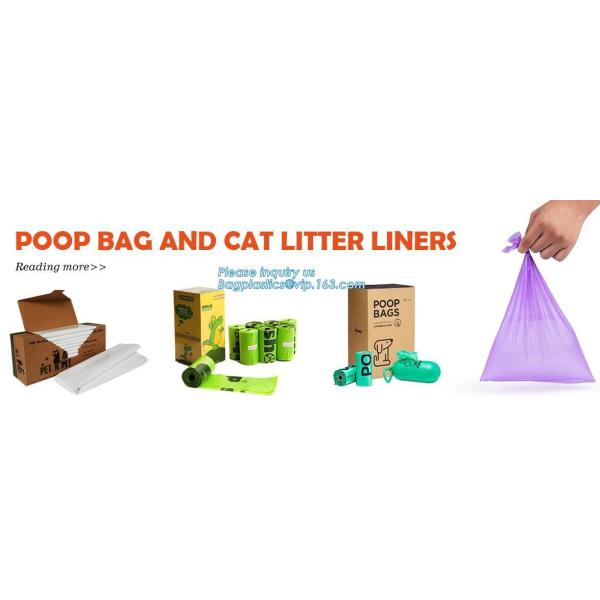 Heavy Duty Custom Biodegradable PE Dog Poop Pet Waste Bags with Disenpser, biodegradable dog poop corn bags with dispens