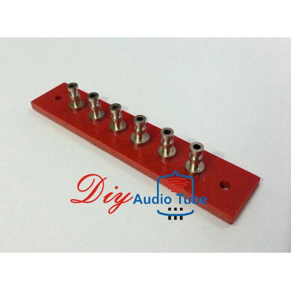 Black / Red Amplifier Circuit Board Parts 3mm Copper Turrets Posts Lugs