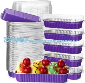 China Loaf Pans With Lids Aluminum Foil Mini Cake Pans, Rectangle Baking Tins Containers For Brownie Muffin Bread wholesale