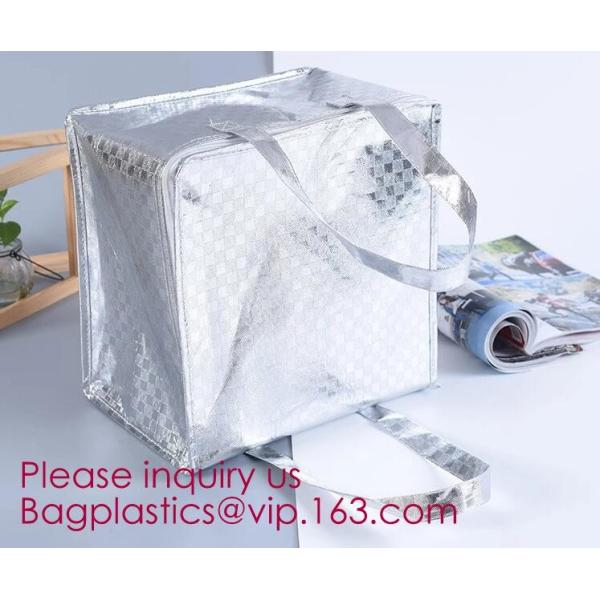 Foldable Lunch Insulated Cooler Bag Heated Food Delivery Bag Thermal Pizza Delivery Cooler Bag
