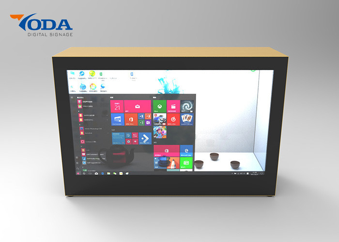 China Aluminium Housing Transparent LCD Showcase Wall Mounted / Desktop Type wholesale