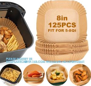 China Air Fryer Paper Liners,125Pcs Parchment Paper, Air Fryer Disposable Paper Liner For Microwave, Air Fryer Liner wholesale