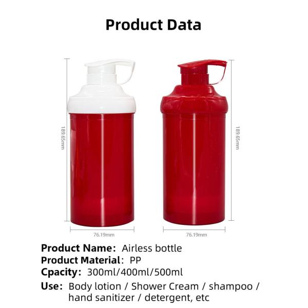 Pp Airless Bottle 300ml 400ml 500ml 750ml and 1000ml