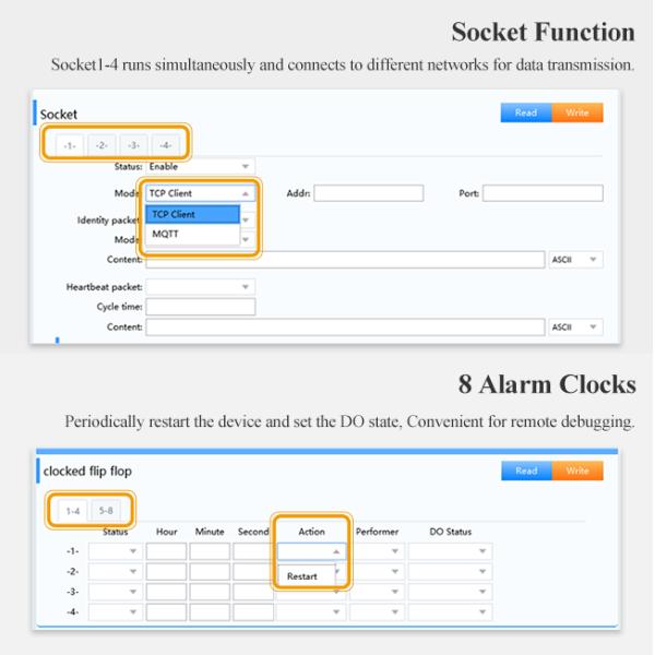 35mm DIN Rail Modem Modbus RTU DATA TRANSFER UNIT FOR IOT Solutions