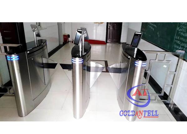 Ethernet / WiFi Thermal Scanner Face Recognition Turnstile With Thermal Camera