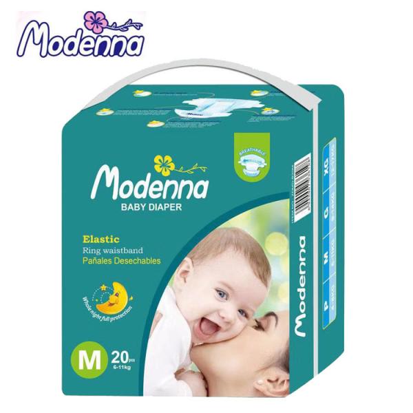 Tape Style Eco Friendly Disposable Nappies Breathable Soft Cotton For Baby