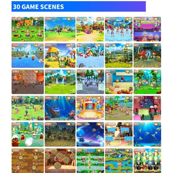 High-Lumen 3D Interactive Projection Fun Interactive Wall With Game Variations