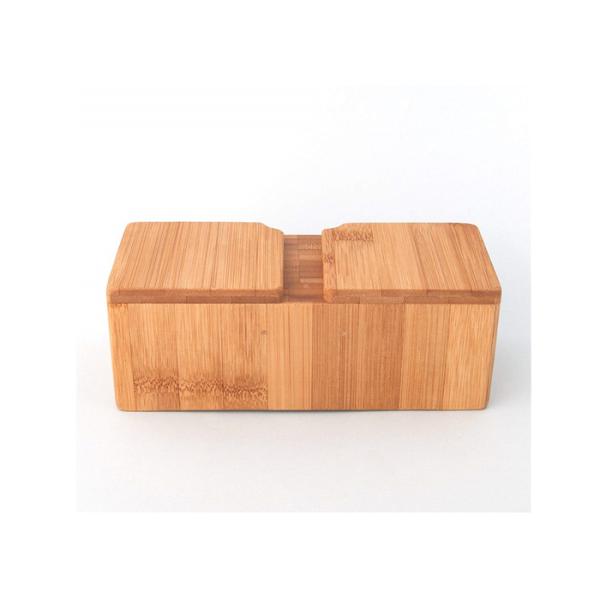 BAP Free Wooden Salt And Pepper Box 2 Compartment Contemporary Style