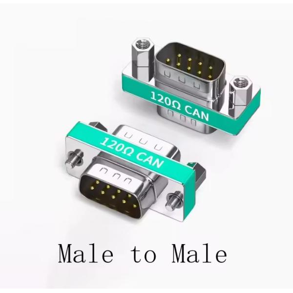 DB9 Male to Female Plug CAN Bus Conversion Serial Port Built-in 120 ohm Terminal Resistance 1