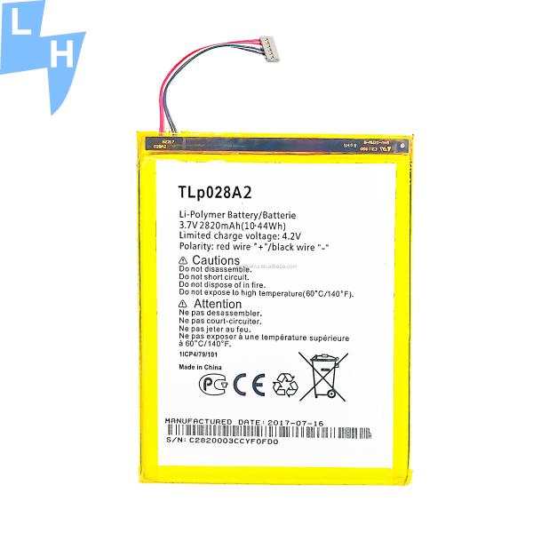 Stock 2820mAh TLP028A2 Mobile Phone Battery for Alcatel Neon 1216 OT1216 in White