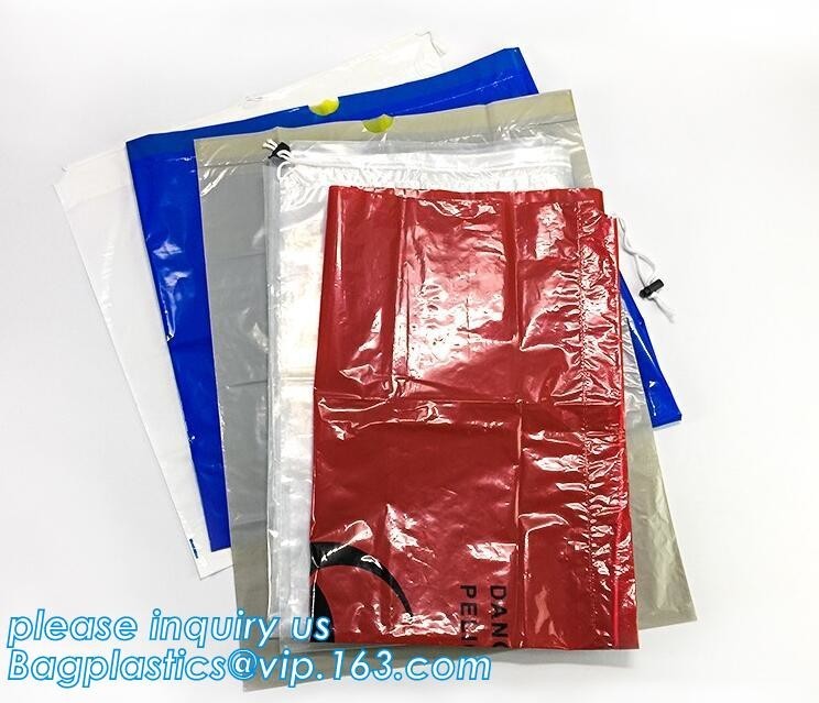 China Customized plastic biohazard medical waste drawstring bag, Drawstring Biohazard Bags,Durable Autoclave Medical Packaging wholesale