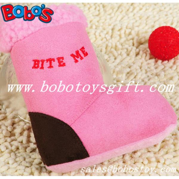 Pink Plush Boots Pet Dog Toy With Squeaker