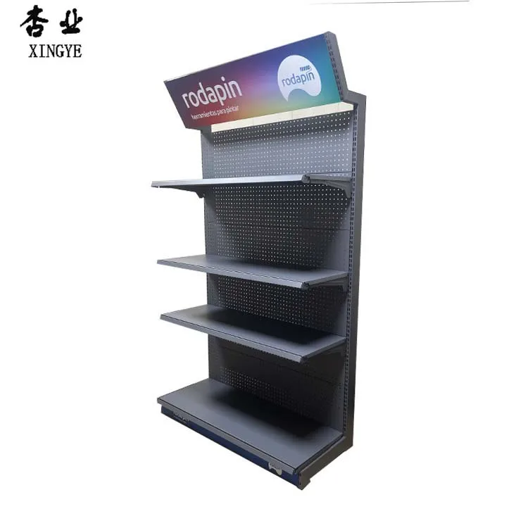 Factory Customized Color Size Innovative Product steel shelves system for super market shop with logo