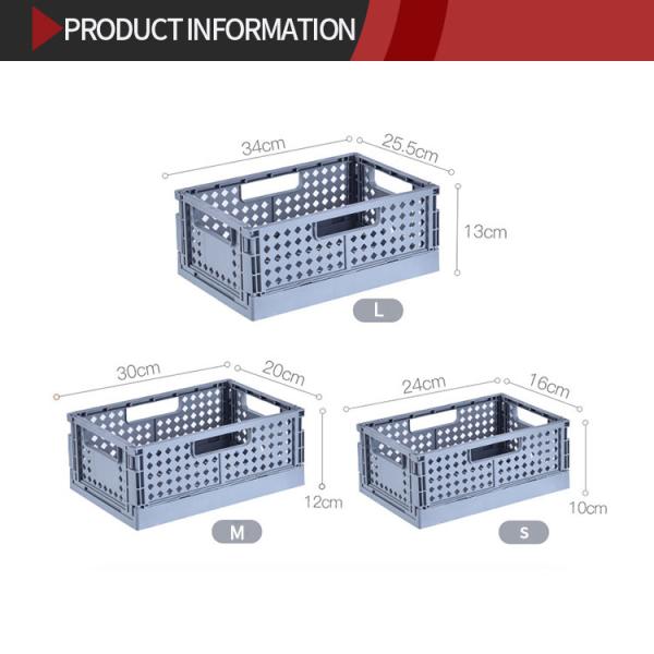 Multifunctional Kitchen Collapsible Stackable Storage Bins Durable PP Plastic
