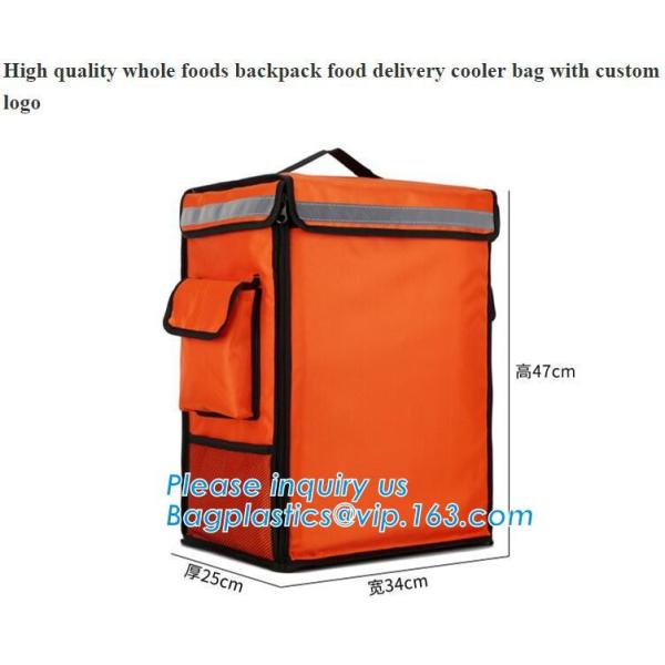 Foldable Lunch Insulated Cooler Bag Heated Food Delivery Bag Thermal Pizza Delivery Cooler Bag