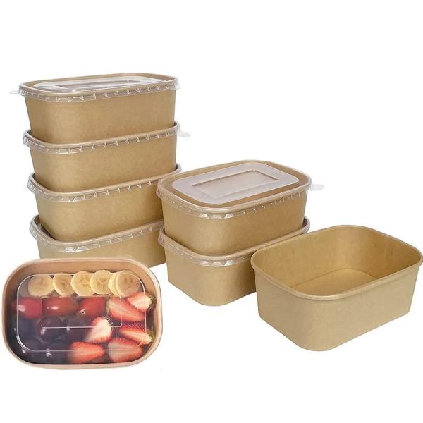 750ml Disposable Kraft Paper Bowls Paper To Go Container Grease Resistant